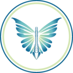 Vita Nova Chiropractic logo featuring a butterfly spine design